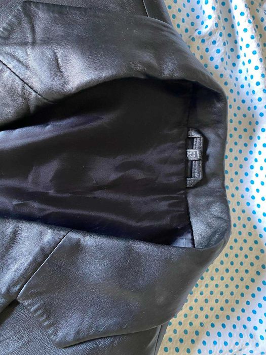 Мъжко манто от телешка кожа