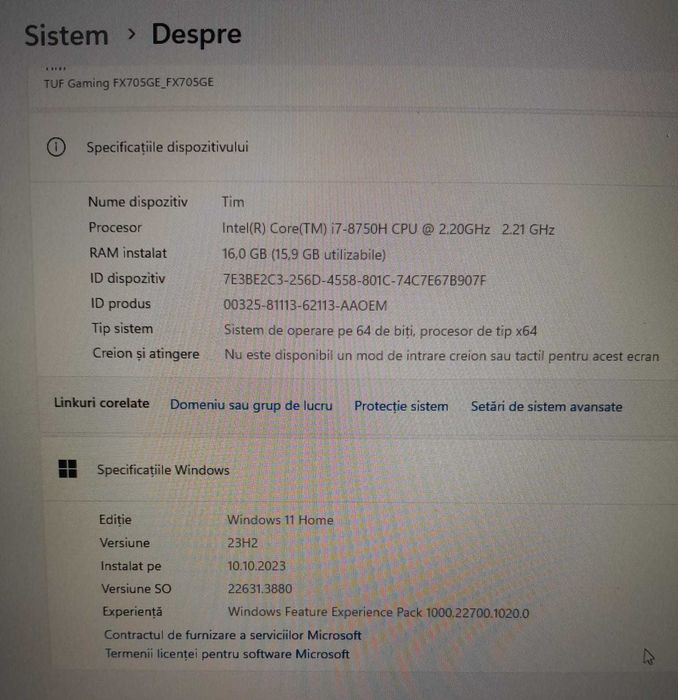 Laptop Gaming Asus TUF FX705