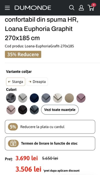 Coltar gri 270/185