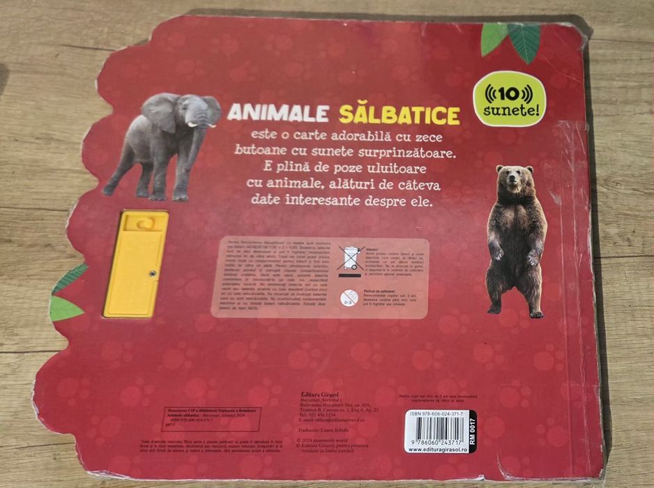 Carte cu sunete Animale Salbatice