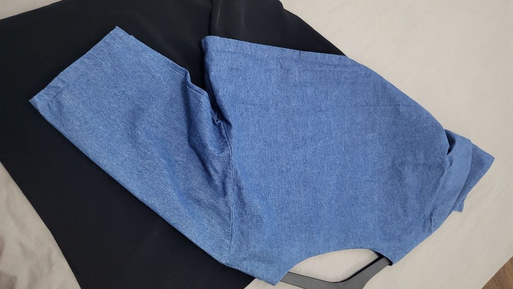 Рокля в комбинация с дънков плат