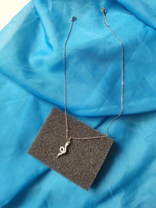 Сребърно колие змия