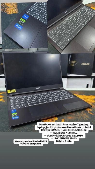 Aser noutbook kompyuter