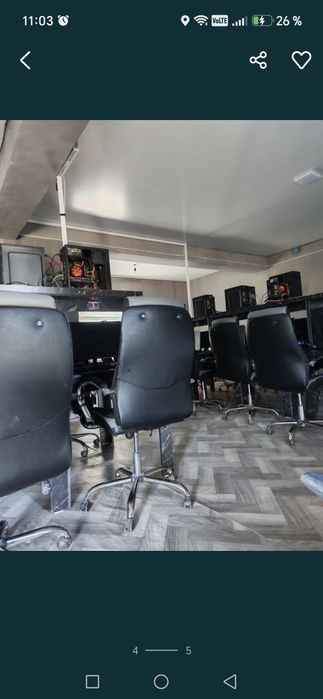 Game club uchun zor 19 ta kompyuter va mebel + bar