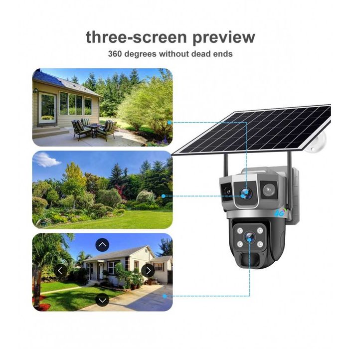 IP Соларна Камера HY-DS002 WIFI 6MP 1080P  HD 360 градуса