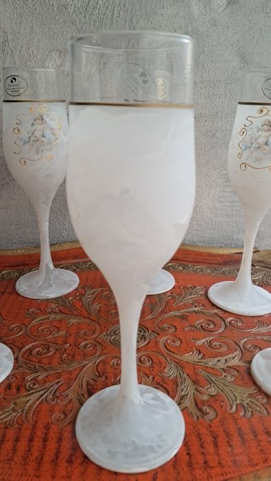 Два комплекта за шампанско и вино Murano