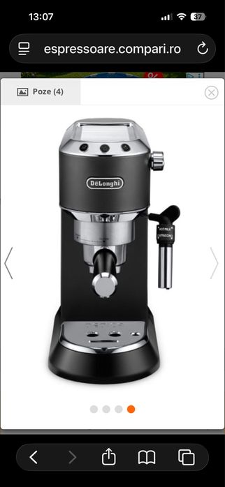 Espressor manual Delonghi Dedica Style EC 685 1300W 15Bar Negru