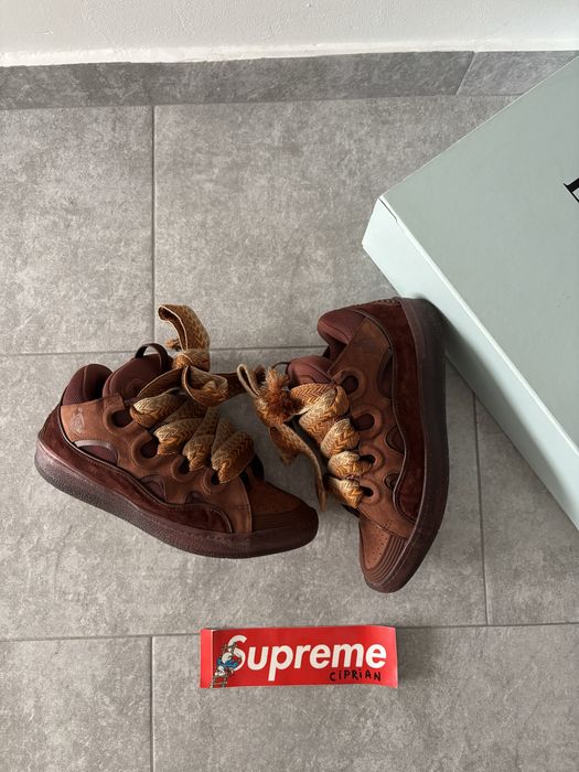 Lanvin Curb Brown Suede