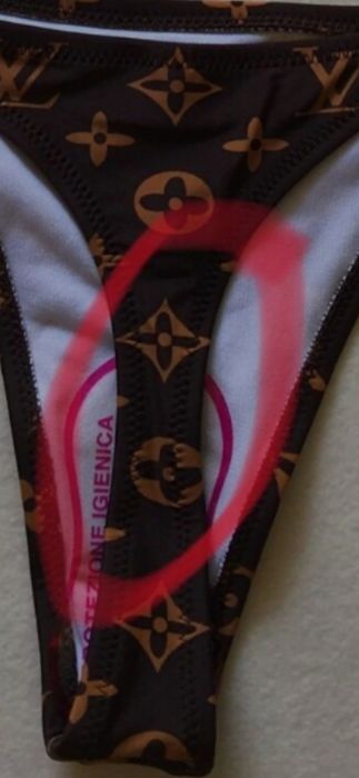 Costum de baie chilot tanga Gucci,   Fend*, Louis Vuitton