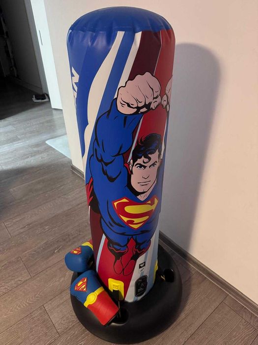 Sac de box pe suport gonflabil Superman, copii