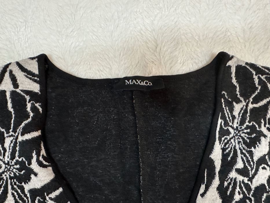 Rochie Max&co lana neagra cu alb