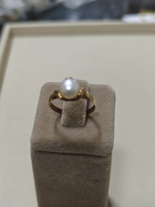 Inel cu perla aur 14k 2.50gr (r)