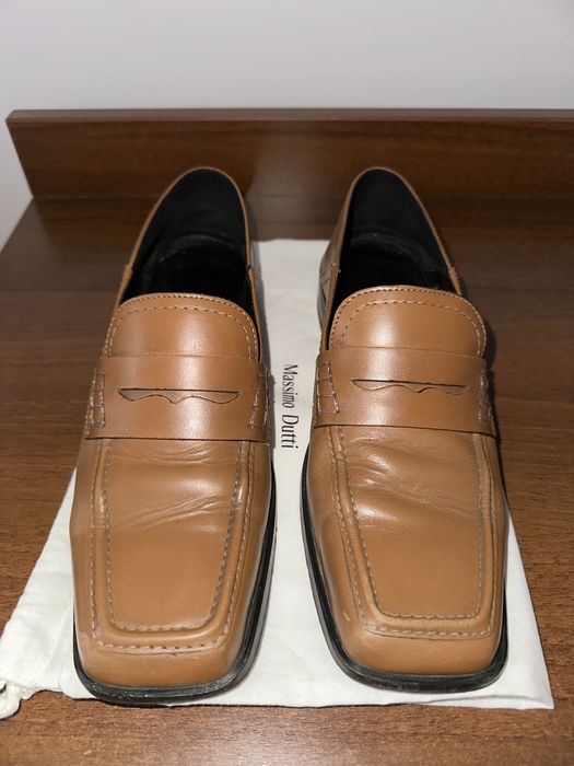 Дамски кожени лоуфъри Massimo Dutti – естествена кожа, кафяви