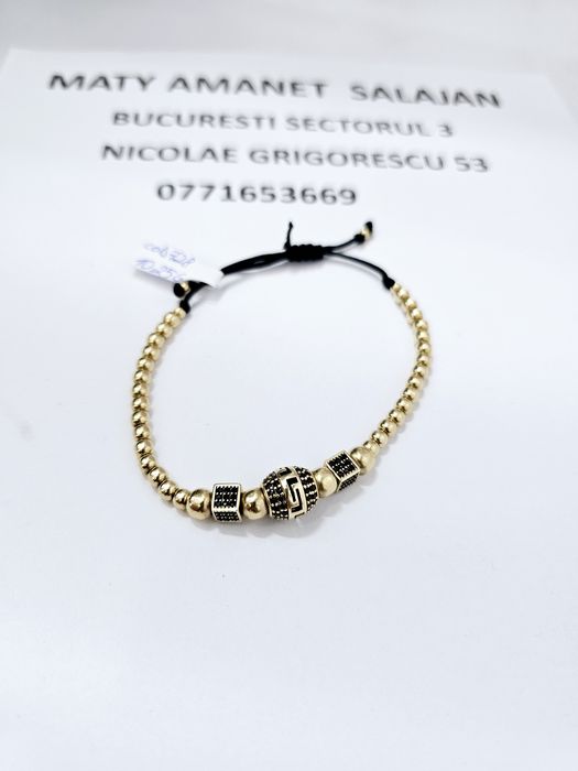 Vand bratara cu bile din aur 14 k 10.25 g cod 728