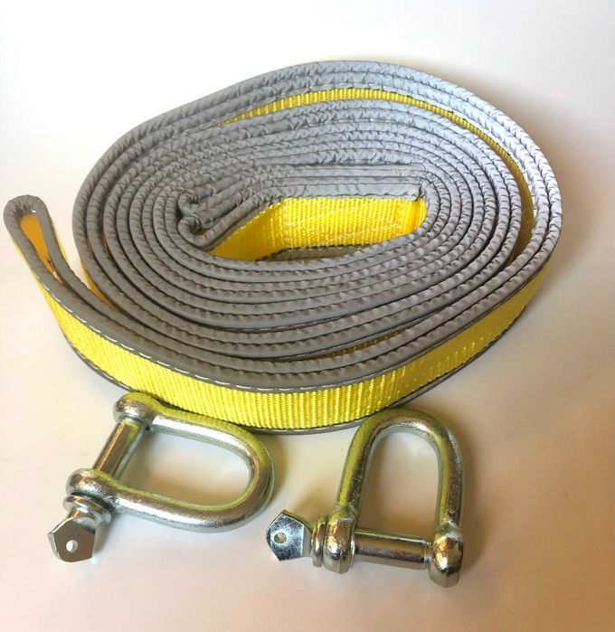 въже за теглене, светлоотразително, 5м, 9т, 2 куки, ръкавици