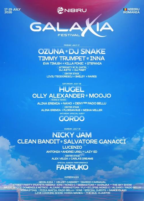 Abonament Galaxia Nibiru toate zilele Dj Snake Gannaci Clean Bandit Ozuna