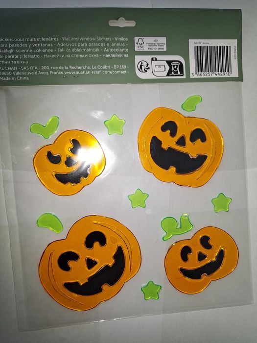 Set decoratiune Halloween – Stickers pentru fixare pe geamuri