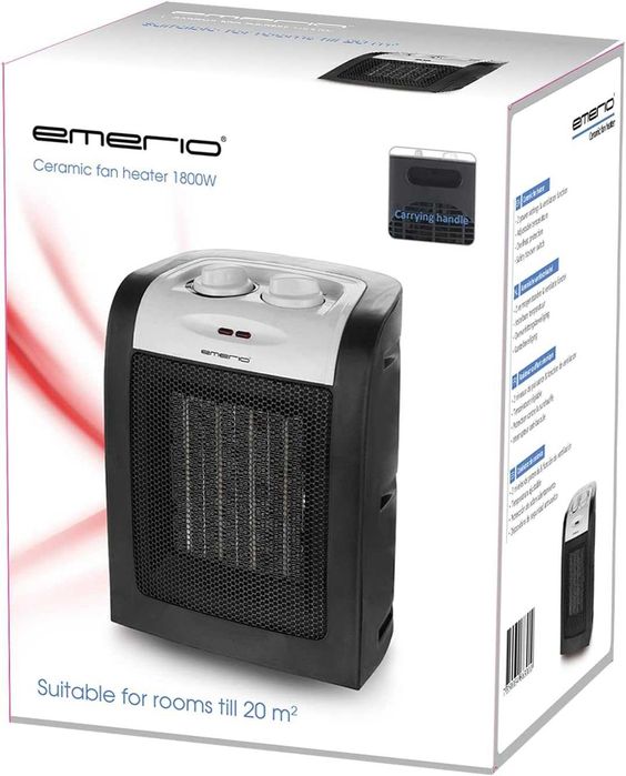 Emerio 1800W ECO керамичен вентилаторен нагревател,две нива на мощност