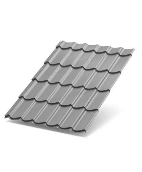 Металлочерепица  Ламонтерра X серая, черепица металлическая