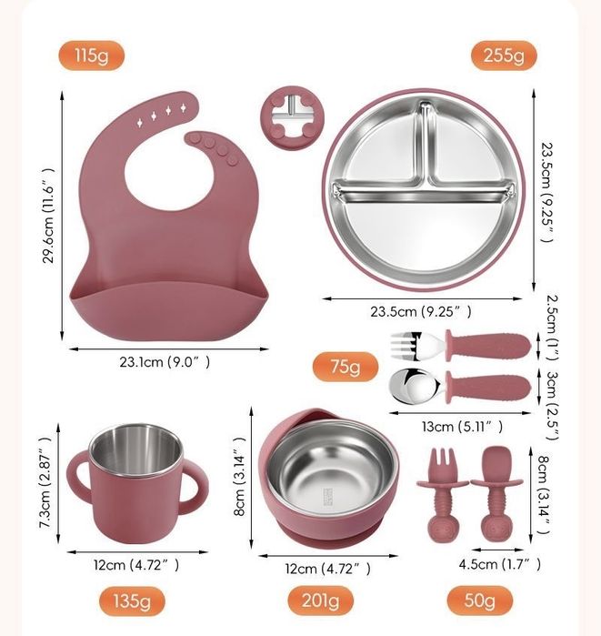 Детская посуда сталь