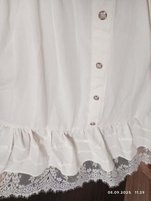 Платье белое длинное