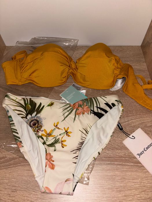 Costum de baie tropical yellow 2 piese