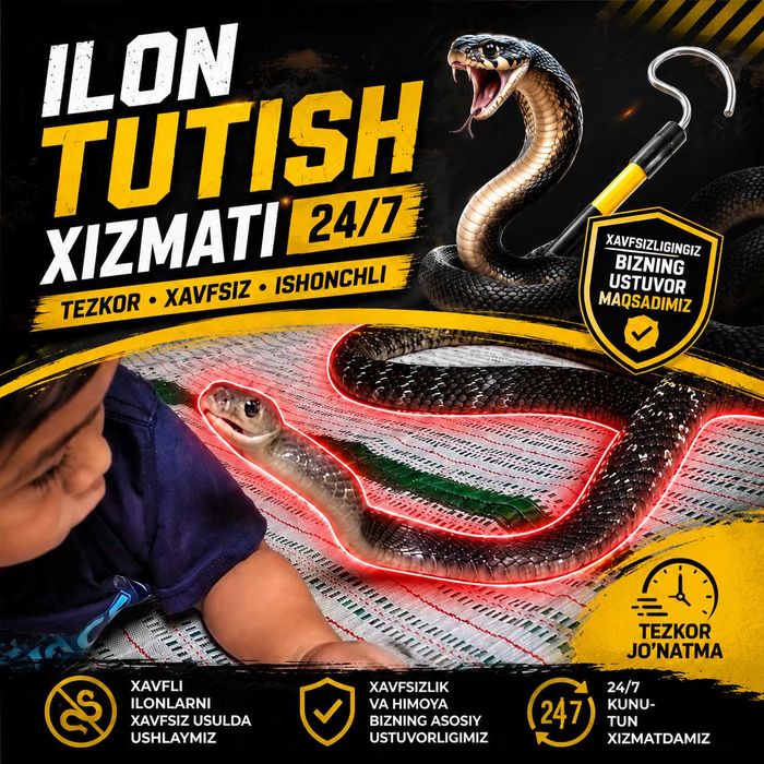 Ilon tutish xizmati | Dezinfeksiya | Отлов змей | Dizinfeksiya