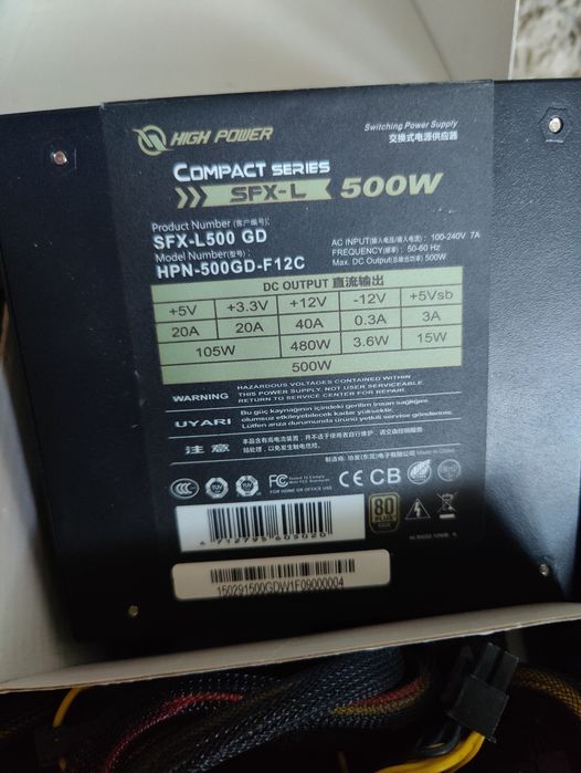 Блок питания sfx 500w gold