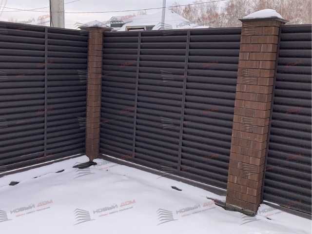 Забор жалюзи из металла