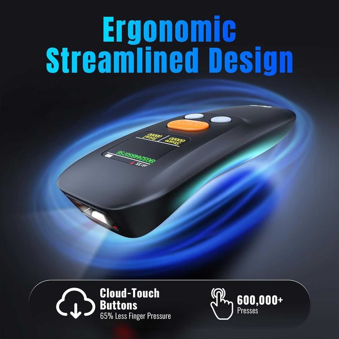 Мини безжичен скенер за баркодове Tera 1600, 1.4" екран, 1200 mAh