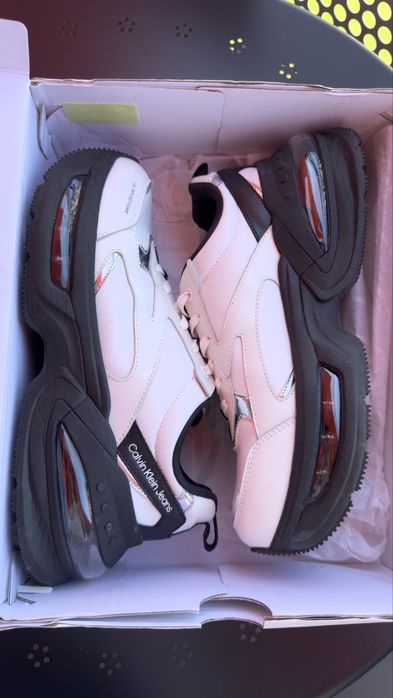 Pantofi sport Calvin Klein demi-wedge de piele barbati