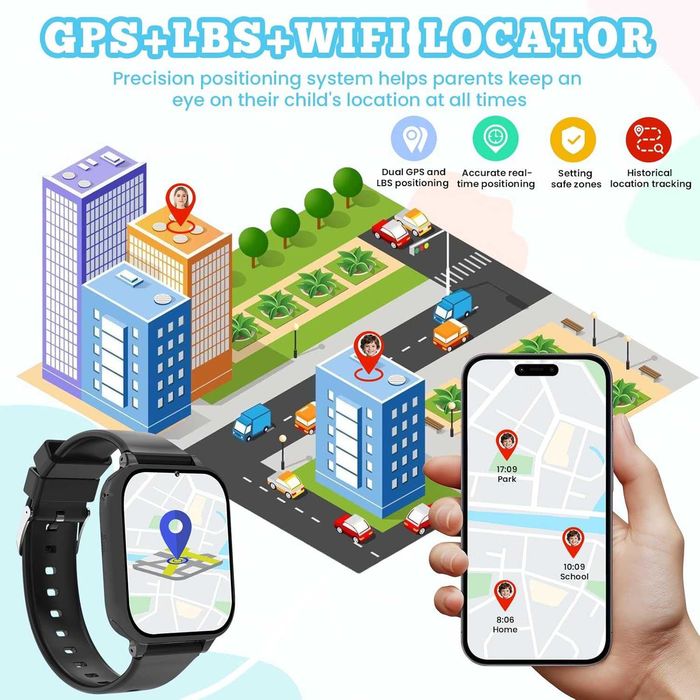4G детски смарт часовник за момчета и момичета