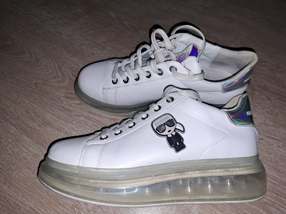 Karl  Lagerfeld  Дамски  Кожени  Обувки  с  Холограмни  Детайли 38