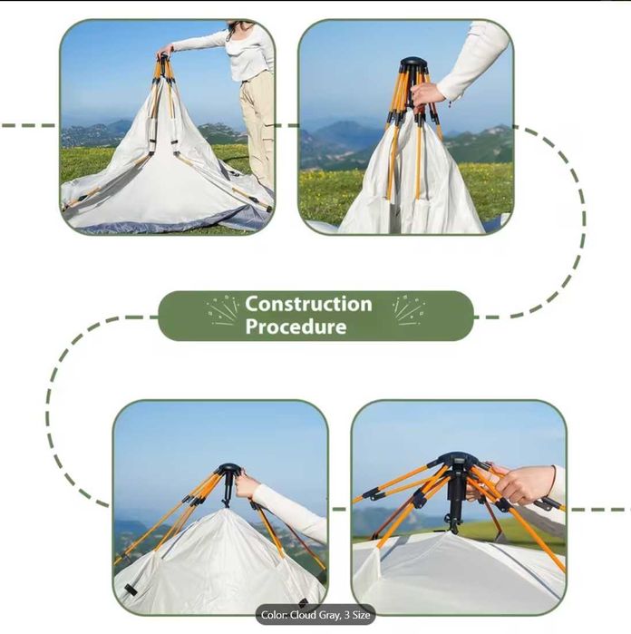 Палатка двуместна автоматична бързо отваряща се - Нова