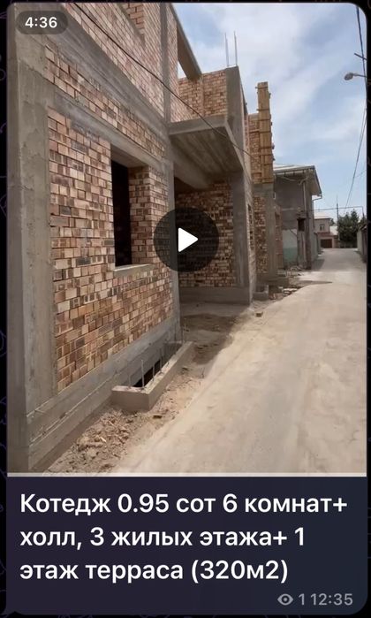 Сергели . Ул. Бирлик Дома 500 за м2.
