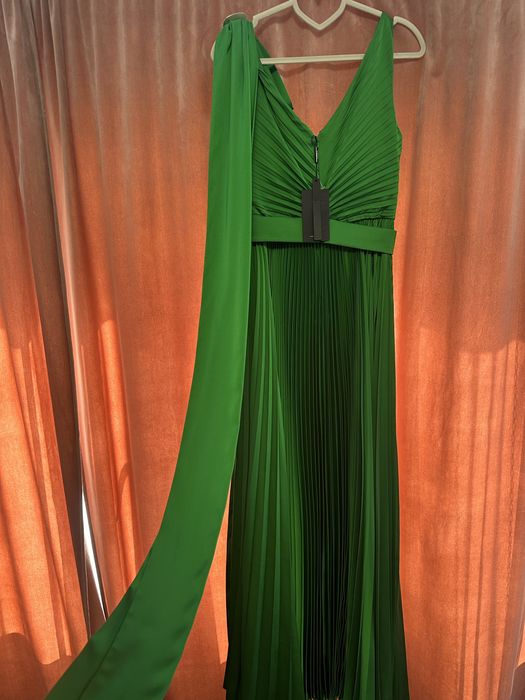 Rochie elegantă verde smarald Nissa – mărimea 38 (S-M)