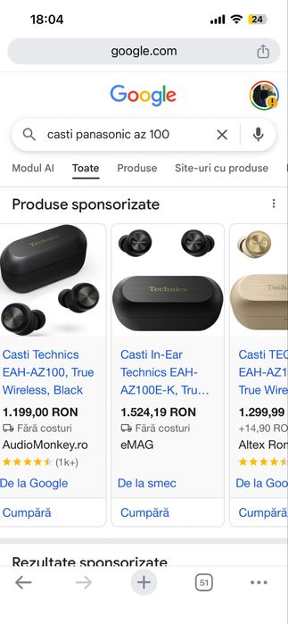 Casti Panasonic Az100