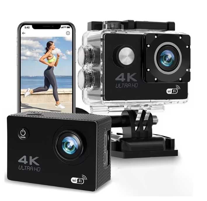 Hope Amanet P5-Camera video Action Camera 4K, Ultra HD, Rezistenta la apa 30 m, WiFi, Control de la distanta