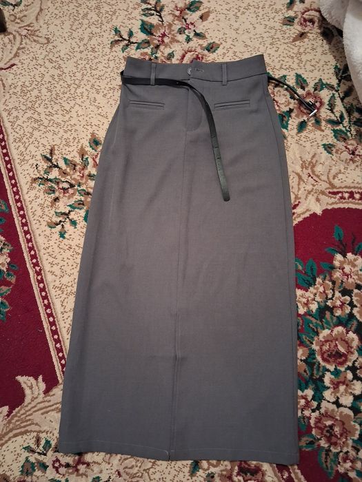 Юбка серая,длинная