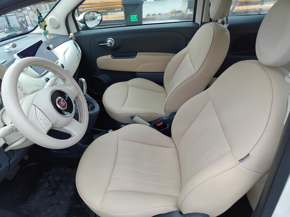 Fiat 500 alb perlat