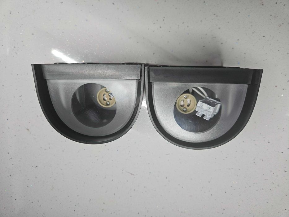 Set 2 aplice exterior, IP65, max 7W, soclu GU10, A+, Negru