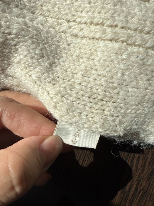 Теплый детский вязаный комбинезон