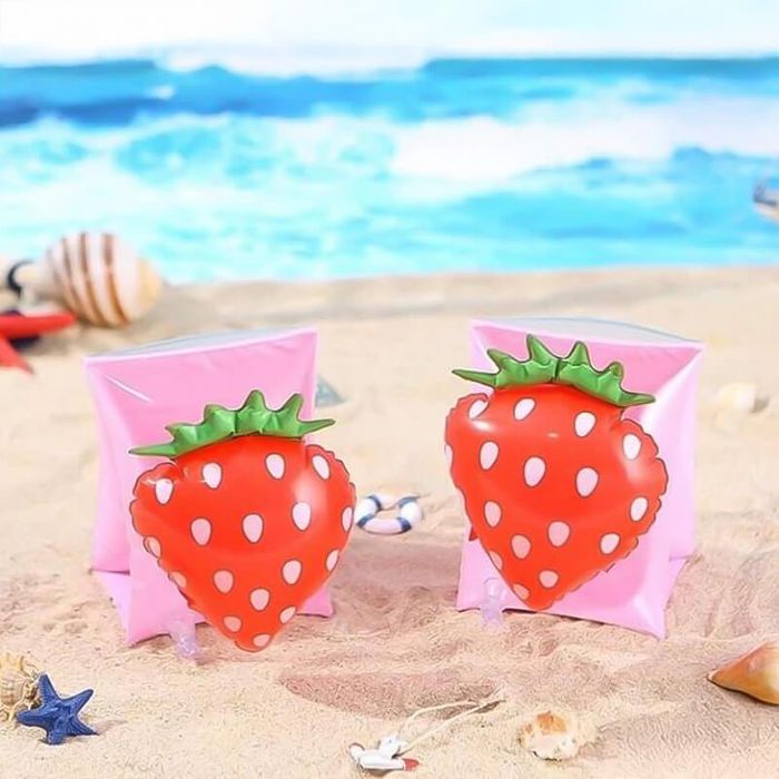 Детски надуваеми ръкавели/пояс плуване 3D еднорог, риба, ягода, дино