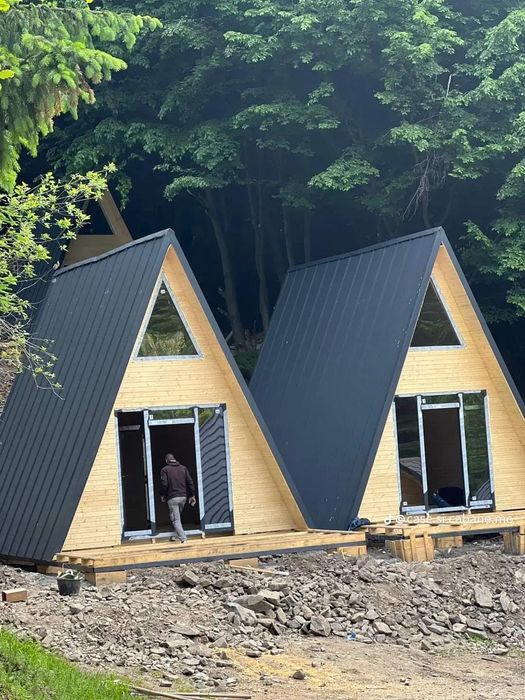 Vând cabane tip A frame la cheie , acceptam variante auto