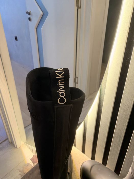 Ботуши calvin klein кожени неопрен
