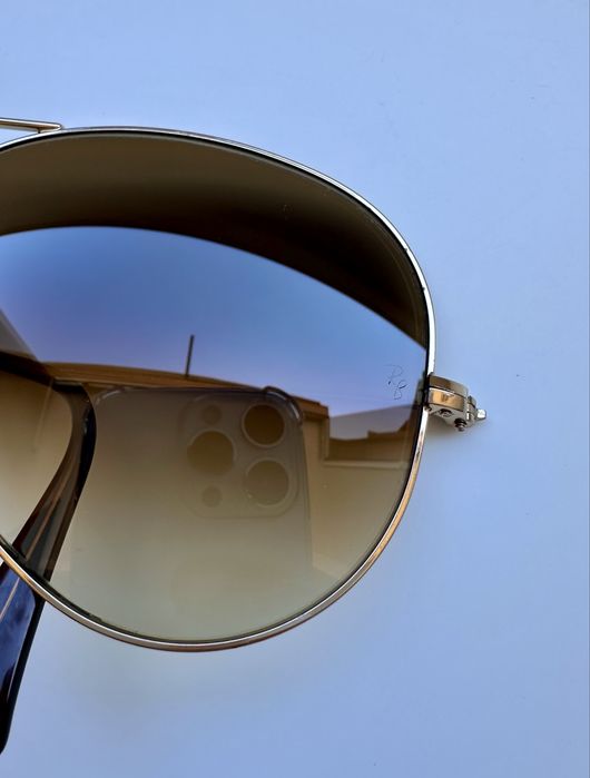 Ray Ban RB3025 Aviator Оригинални Златиста Рамка /Светло Кафяв Градиент 62mm