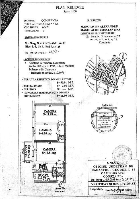 Vând apartament in zona KM 5 Constanța