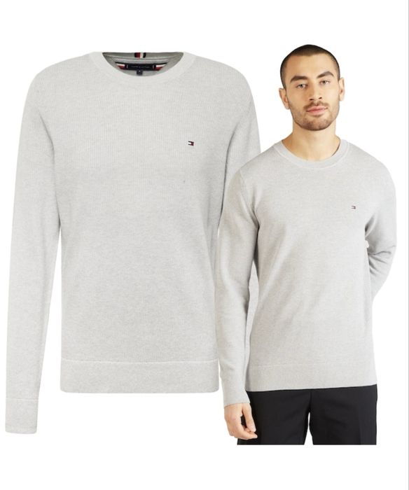 Pulover barbati, gri, M, Tommy Hilfiger