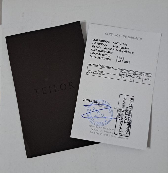 Inel de logodna din aur 14k TEILOR