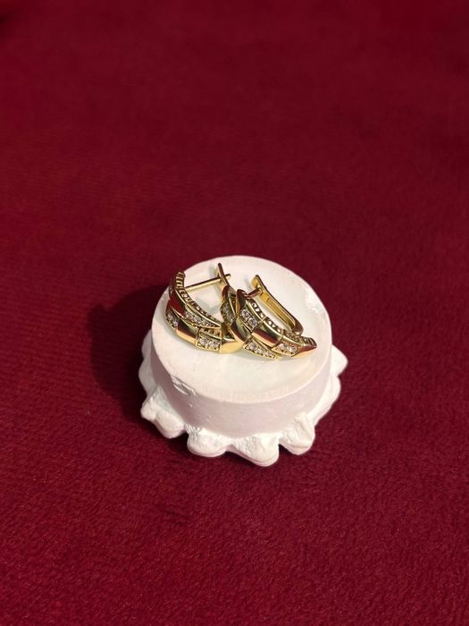 Золотые серьги/BariBarShop/0-0-24